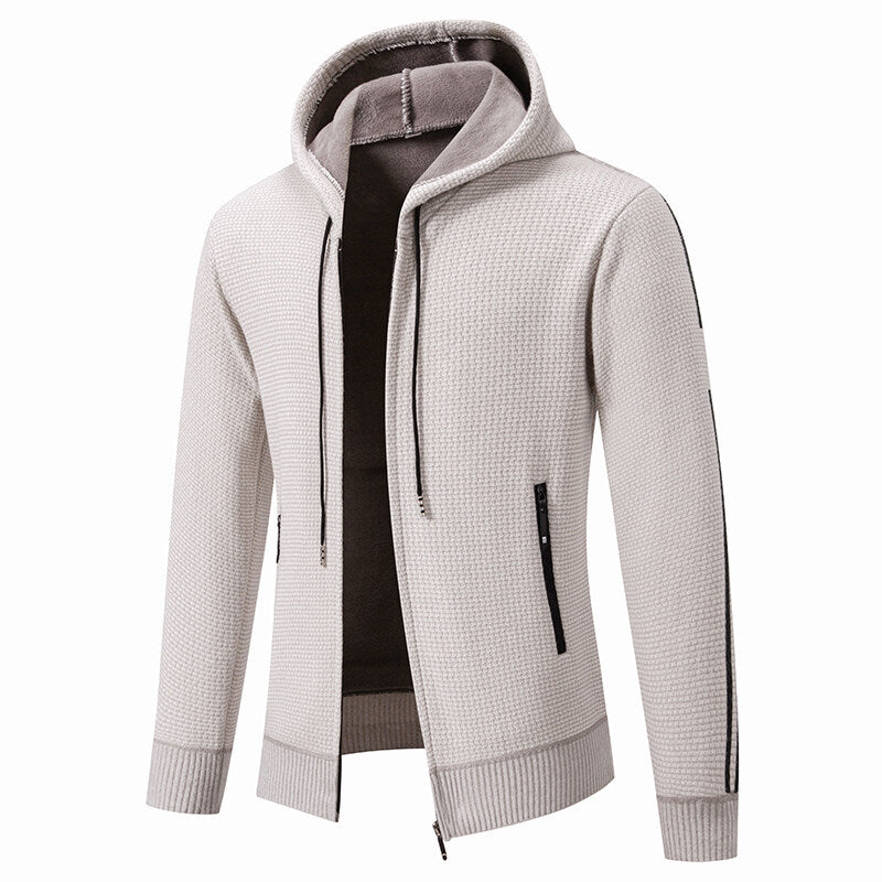 Herren Sportliche Kapuzenjacke mit innovativem Materialmix EB