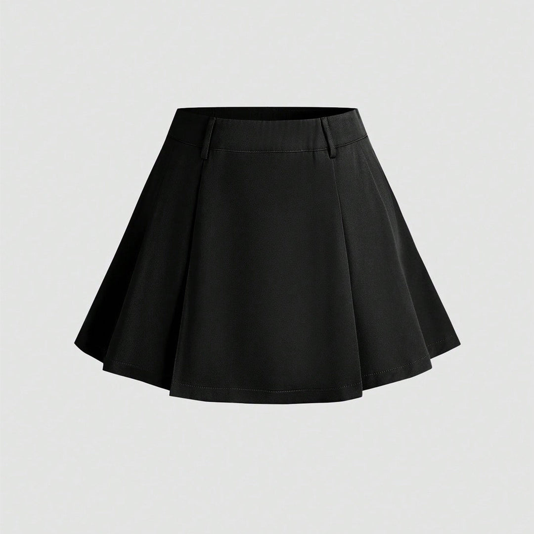 Damen Plissierter Minirock mit angedeutetem Bund EB