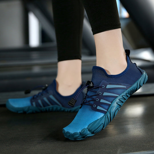 Damen nan flexibler Barfuß-Wasserschuh mit perforiertem Schnelltrocknungsaufbau und rutschfester Profilsohle EB