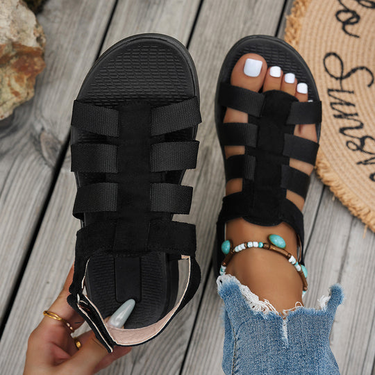 Damen Sportliche Komfort-Sandalen mit verstellbarem Riemen EB