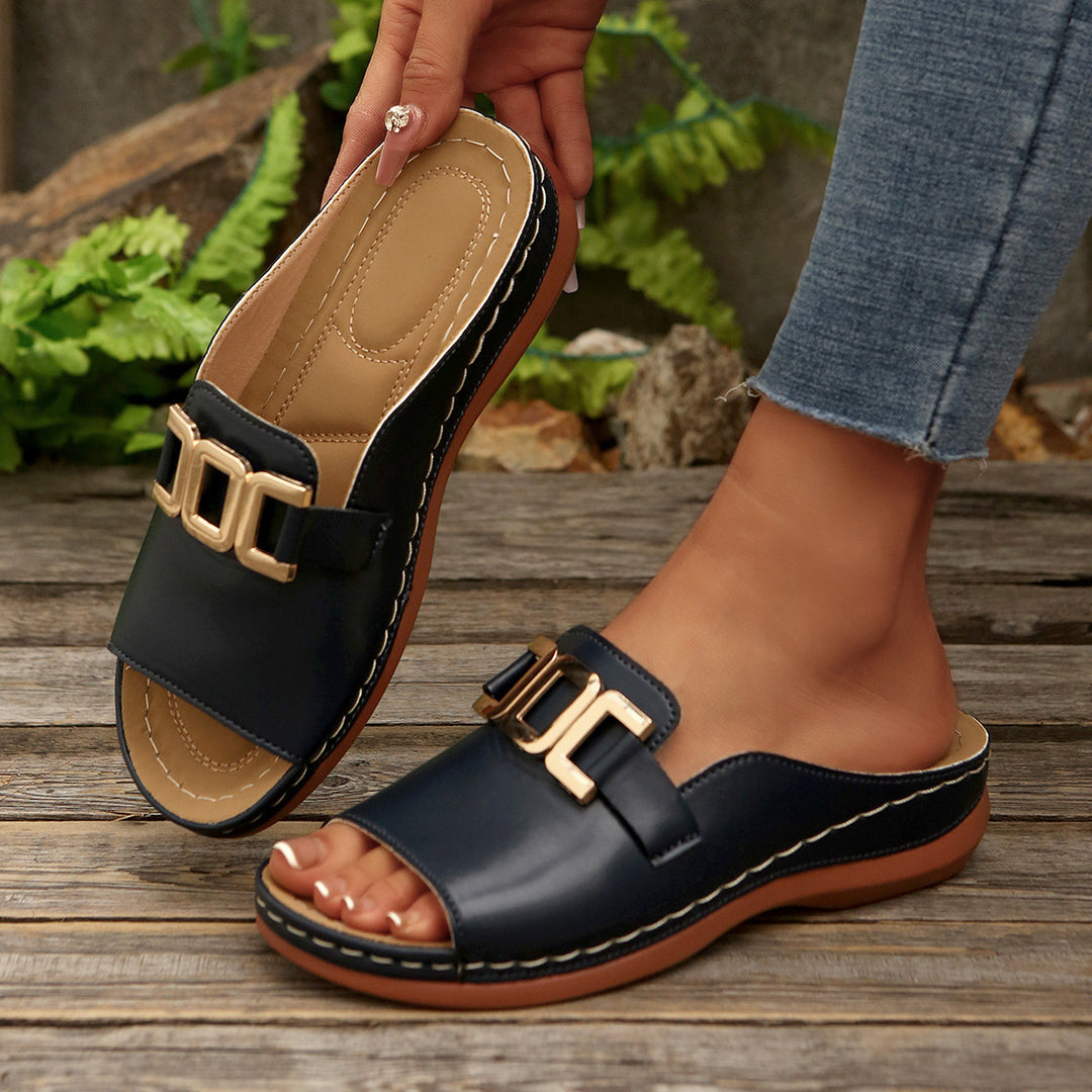 Damen Komfortable Slide Sandalen EB