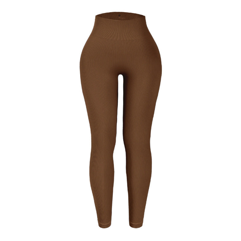 Damen Hochtaillierte Fitness-Leggings mit Struktur EB