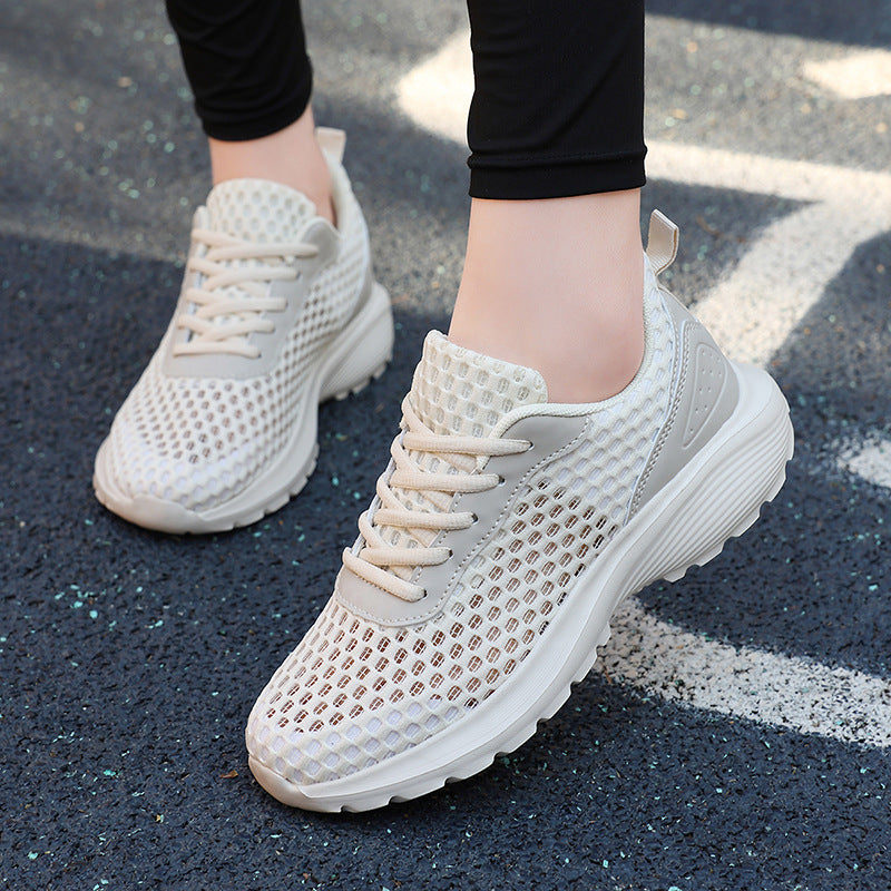 Damen Atmungsaktive Lauf-Sneaker mit flexiblem Mesh-Obermaterial EB