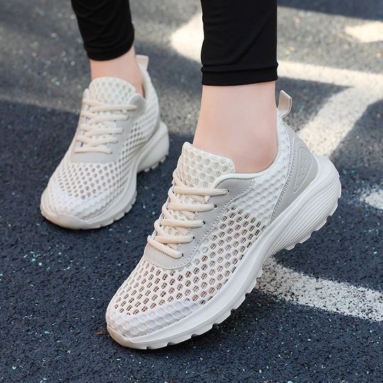 Damen Atmungsaktive Lauf-Sneaker mit flexiblem Mesh-Obermaterial EB