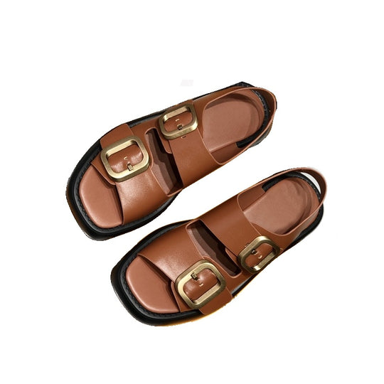Damen Komfortable Sandalen mit modischem Schnallen-Design EB