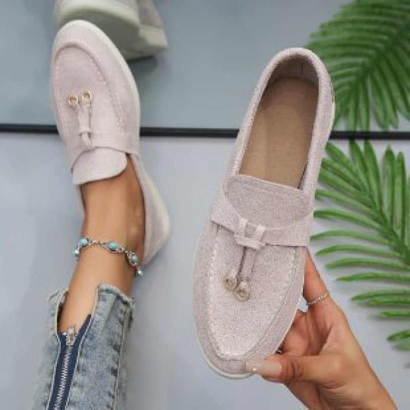 Damen nan bequeme Slip-On Loafer mit dekorativem Quastenbesatz und ergonomischer Gummisohle EB