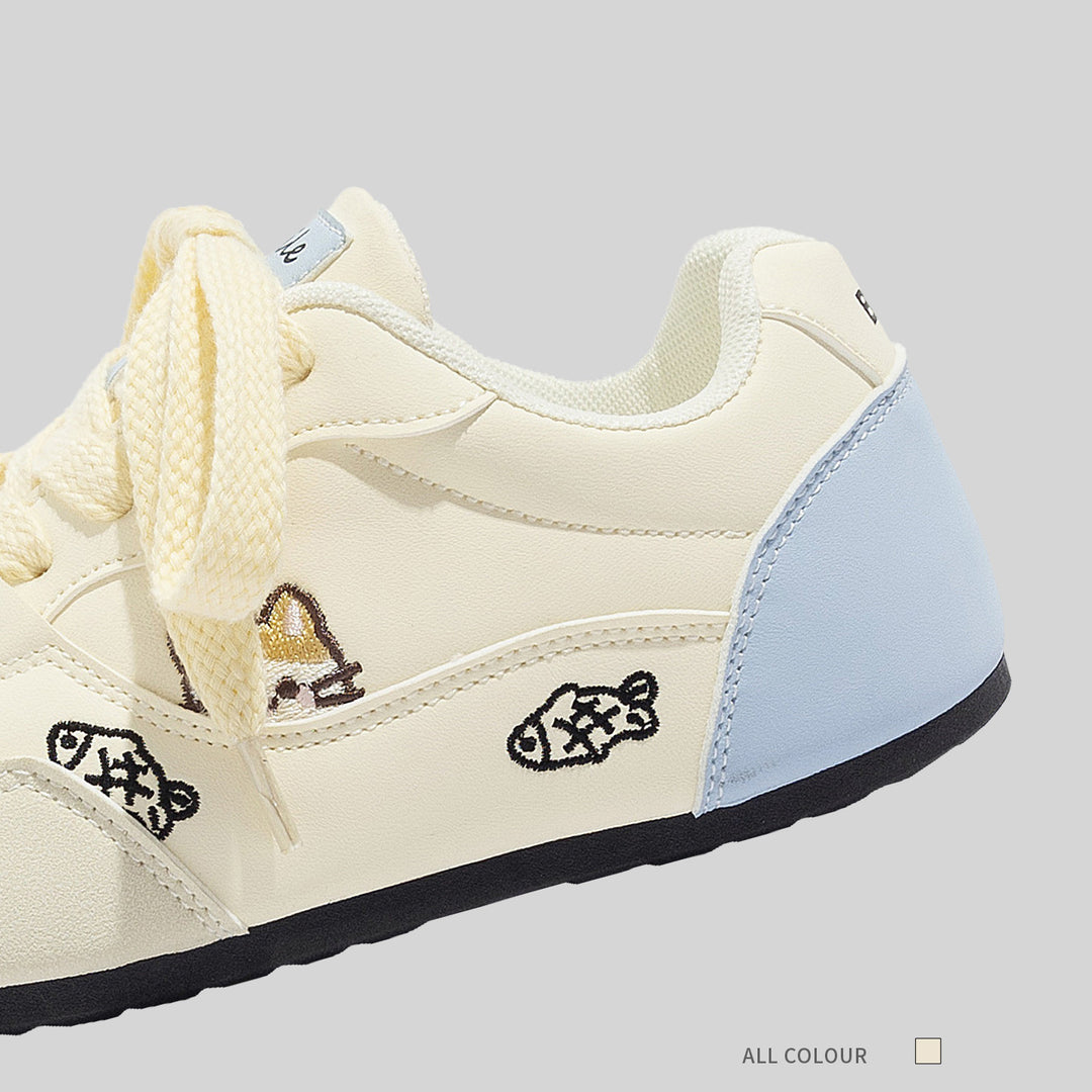 Damen Sportliche Sneakers mit verspielten Tierapplikationen und komfortabler Dämpfung EB