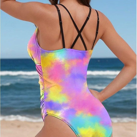 Damen Sportlicher Einteiler mit Farbverlauf EB