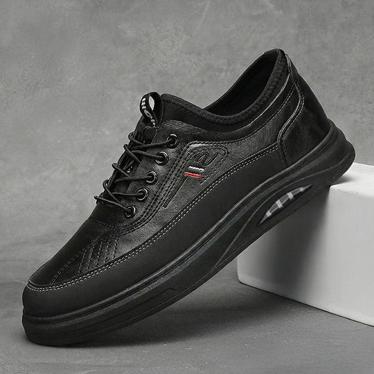 Damen Bequeme und stylische Ledersneaker mit rutschfester Sohle und atmungsaktivem Innenfutter EB