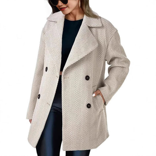Damen zweireihiger Übergangsmantel EB