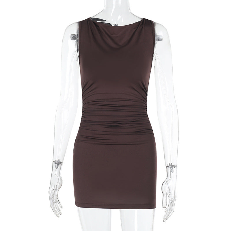 Damen figurbetontes Cocktailkleid mit Raffungen EB