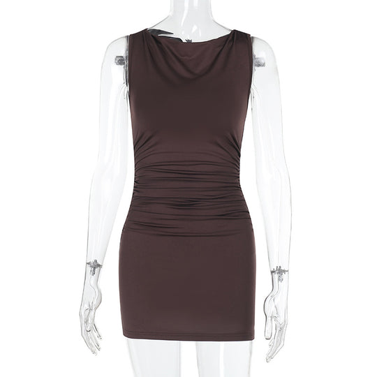 Damen figurbetontes Cocktailkleid mit Raffungen EB