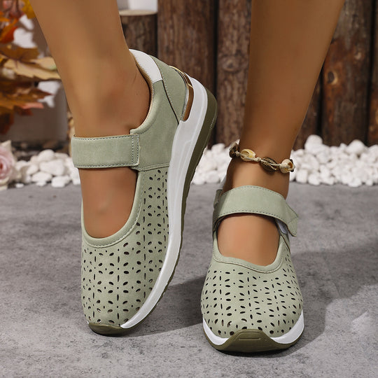 Damen Sportliche Ballerinas mit einzigartigem Lochmuster EB