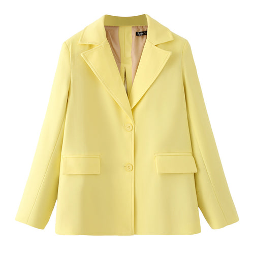 Damen elegante Blazerjacke mit strukturiertem Gewebe und praktischen Taschen EB