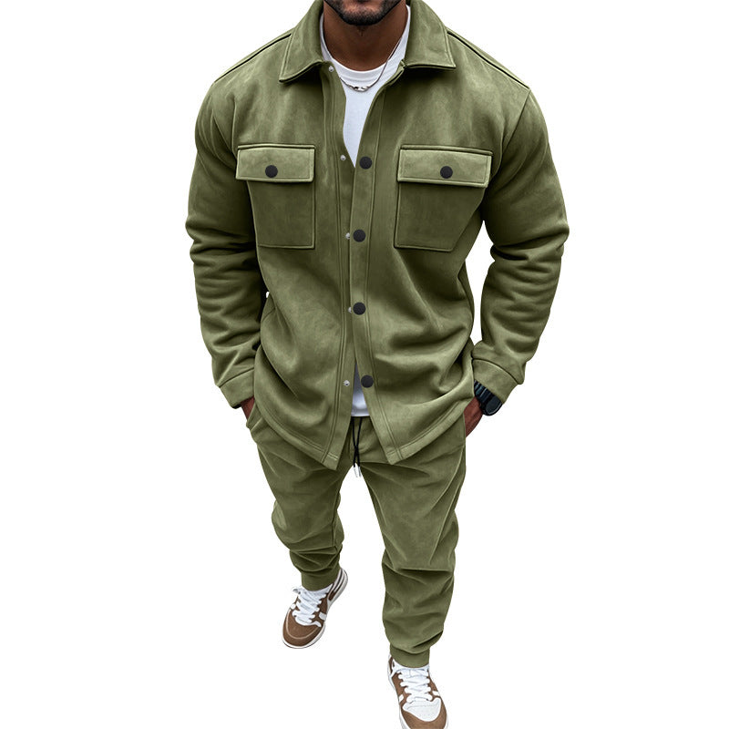 Herren Freizeit-Longejacke mit praktischen Knopftaschen und elastischen Details EB
