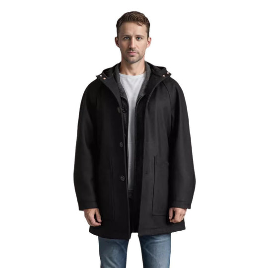 Herren Kapuzenmantel aus weichem Material EB