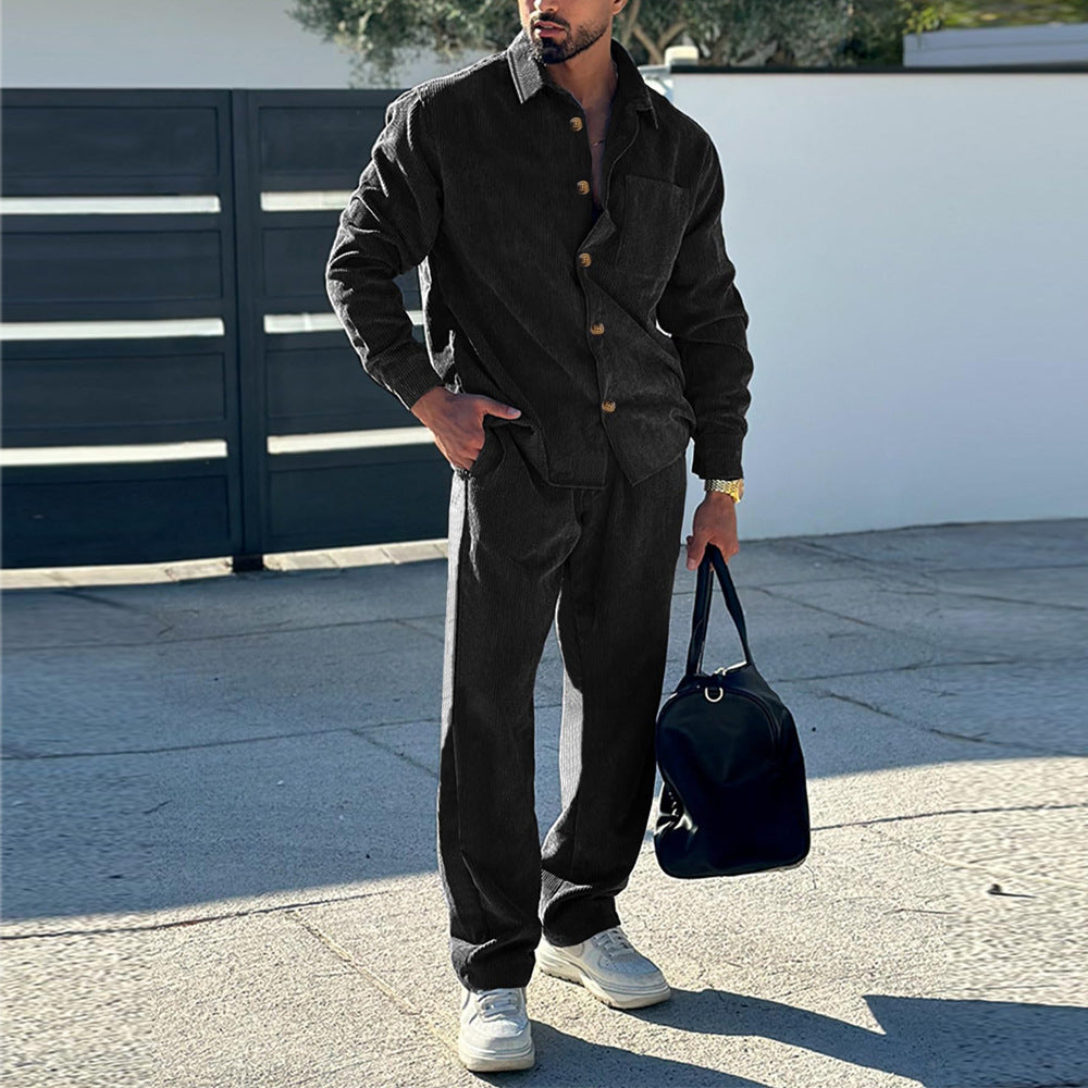 Herren lässiges Hemd und Freizeithose Set EB