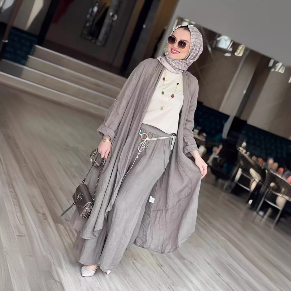 Damen lässiger und eleganter Zweiteiler mit Überwurf EB