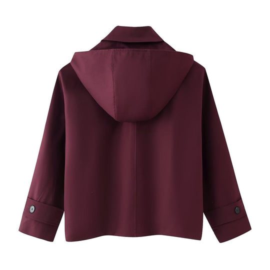 Damen Übergangsjacke mit hochschließendem Kragen und praktischen Taschen EB