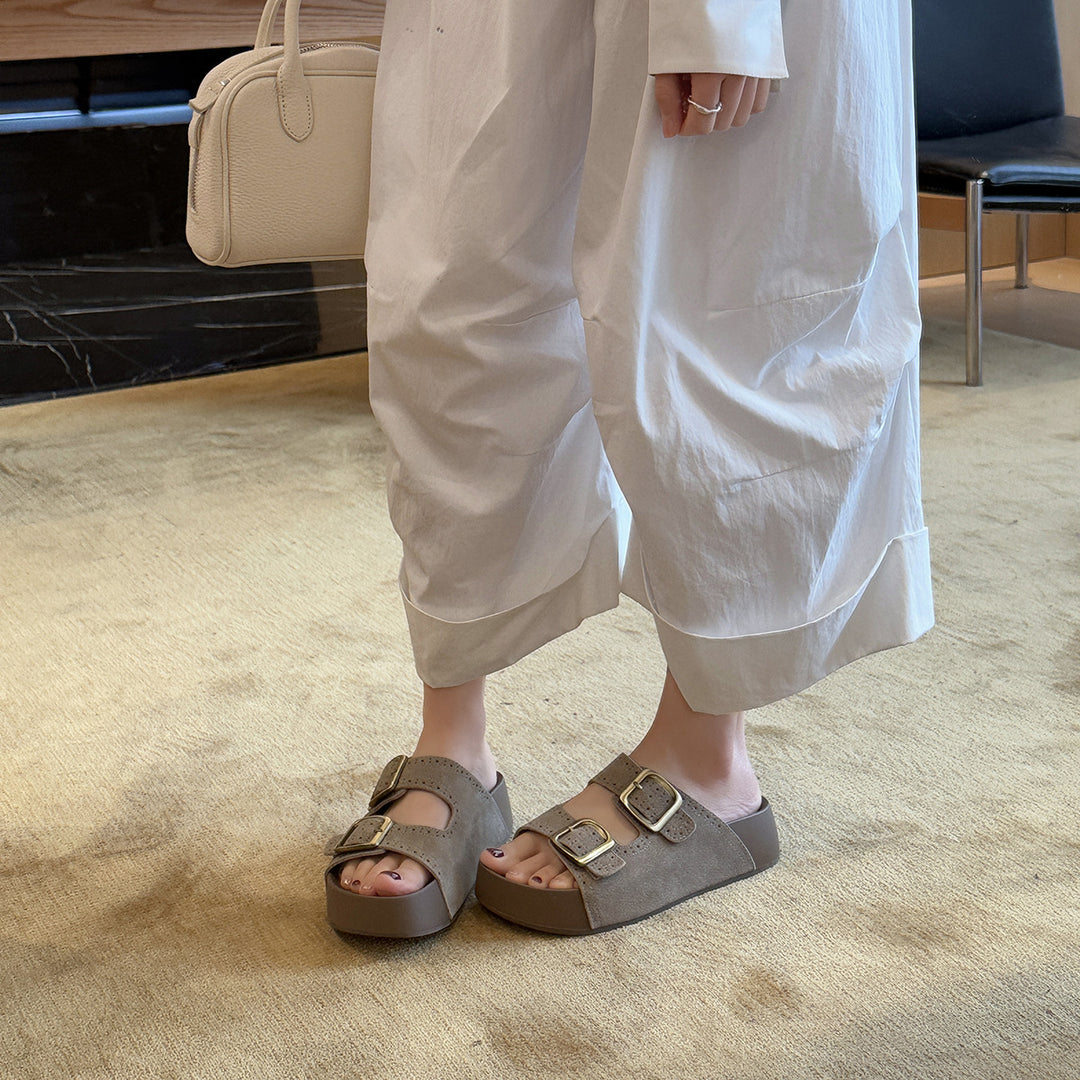 Damen Bequeme Clogs mit modischem Riemendesign und atmungsaktiver Innensohle EB