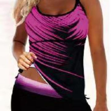 Damen Sport Tankini mit modischen Shorts EB