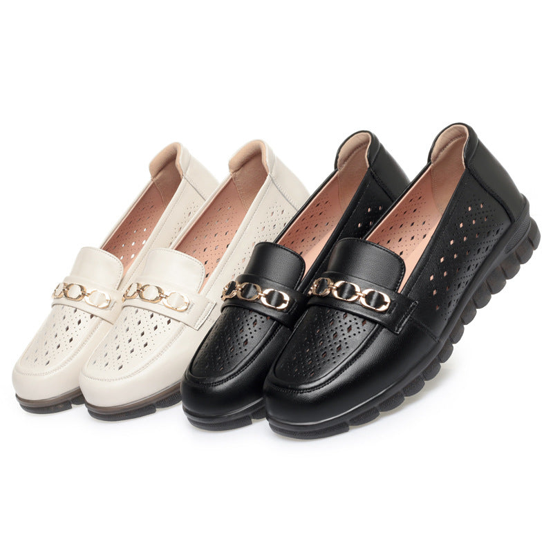 Damen Mokassins mit modischem Lochdesign und komfortabler Sohle EB