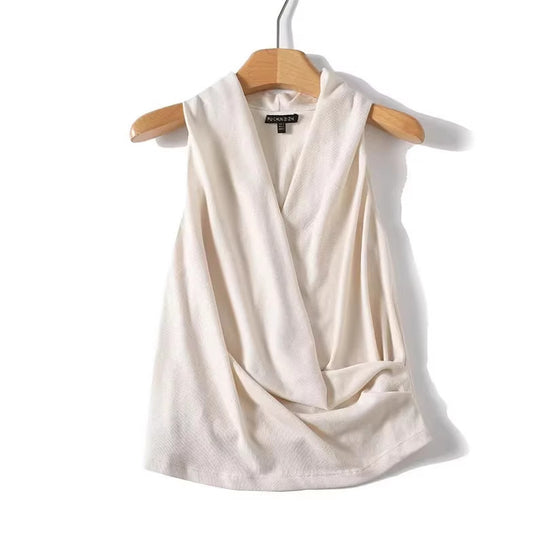 Damen Wickeloberteil mit elegantem, fließendem Stoff EB
