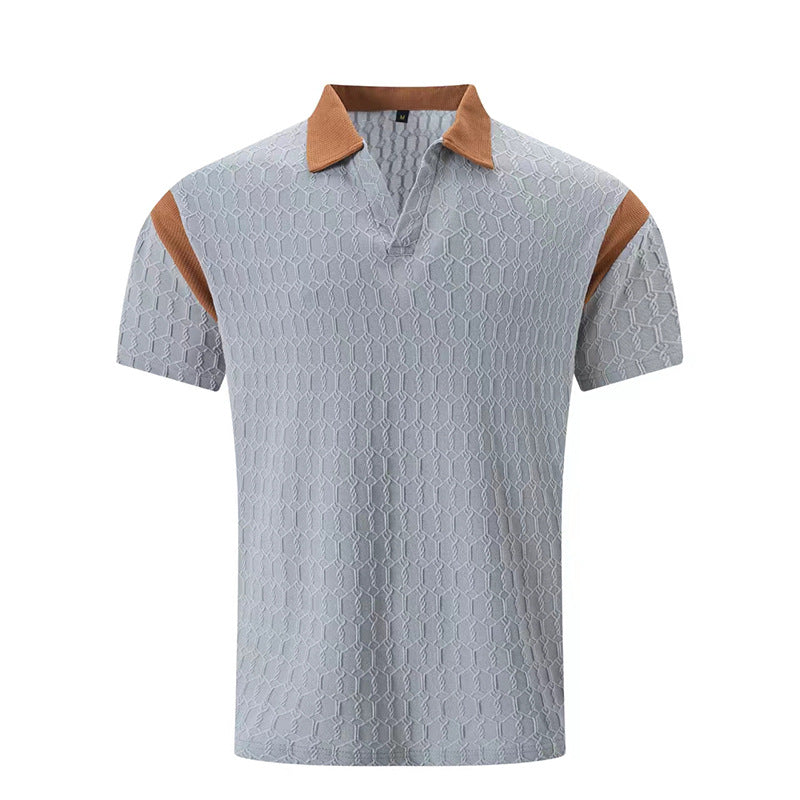 Herren Kurzarm Poloshirt mit strukturiertem Kragen und sportlichem Design EB
