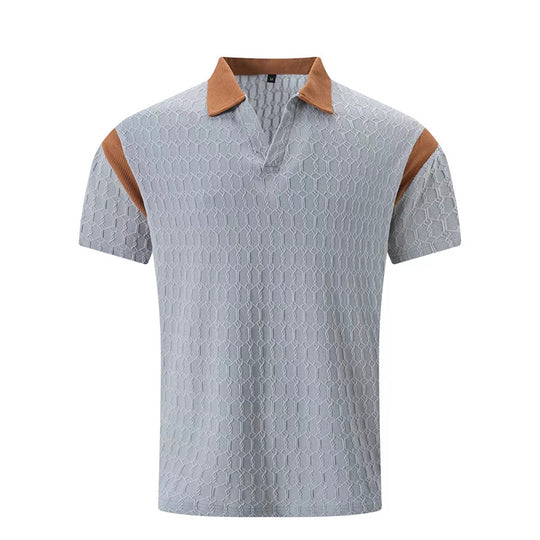 Herren Kurzarm Poloshirt mit strukturiertem Kragen und sportlichem Design EB