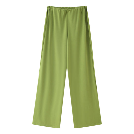 Damen Weite Palazzo-Hose mit elastischem Bund und fließendem Schnitt EB