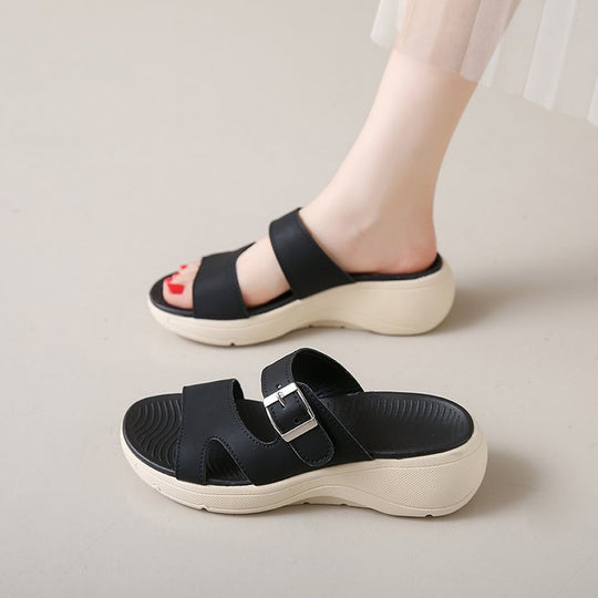 Damen Riemensandalen mit verstellbarem Schnallenverschluss EB