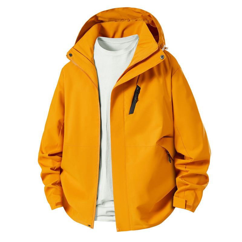 Herren technische Übergangsjacke mit verstellbarem Kapuzenrand EB