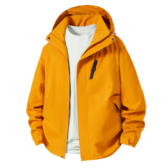 Herren technische Übergangsjacke mit verstellbarem Kapuzenrand EB