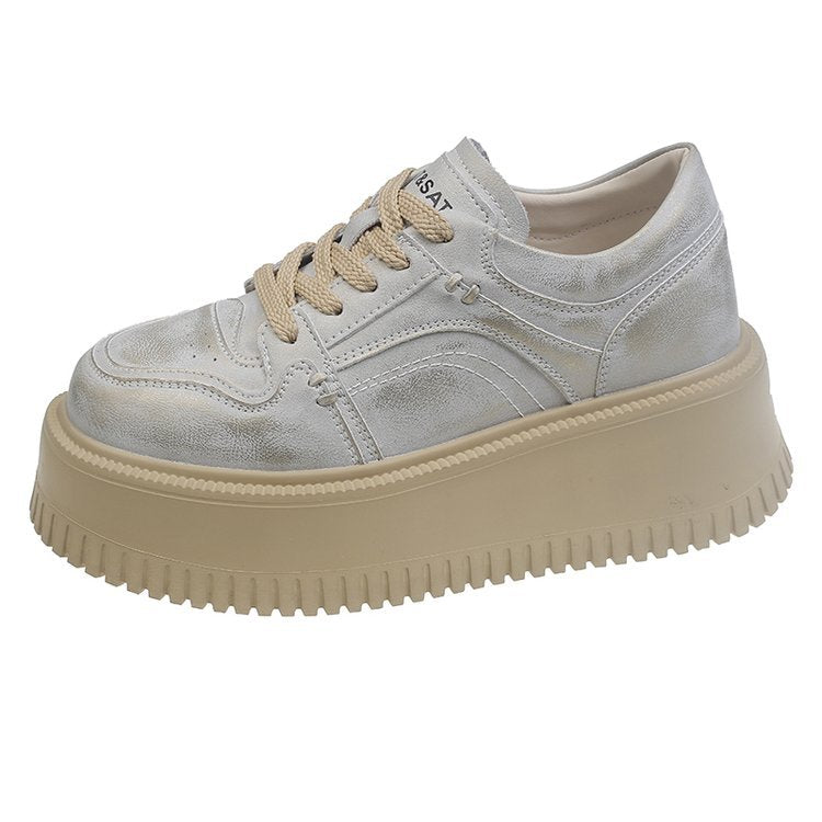 Damen Modische Sneaker mit plateauartiger Sohle und atmungsaktivem Design EB