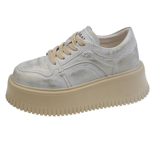Damen Modische Sneaker mit plateauartiger Sohle und atmungsaktivem Design EB