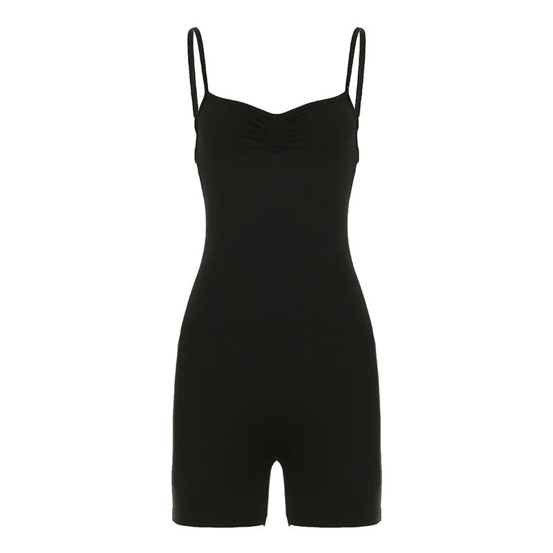 Damen sportlicher Badeanzug mit verstellbaren Trägern und Rüschendetails EB