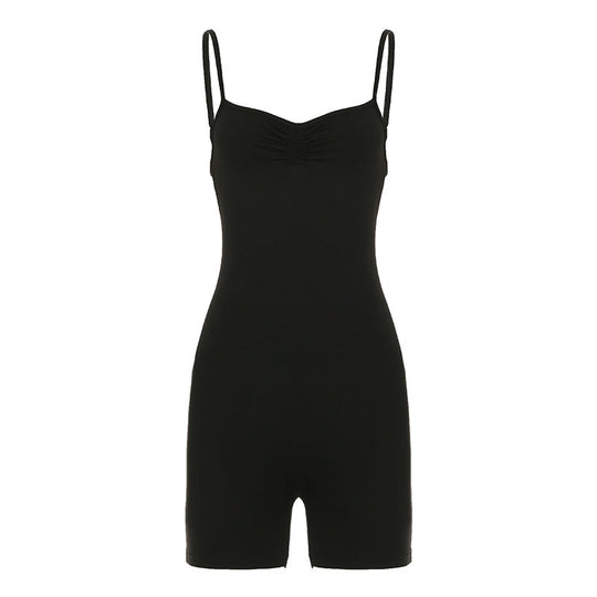 Damen sportlicher Badeanzug mit verstellbaren Trägern und Rüschendetails EB