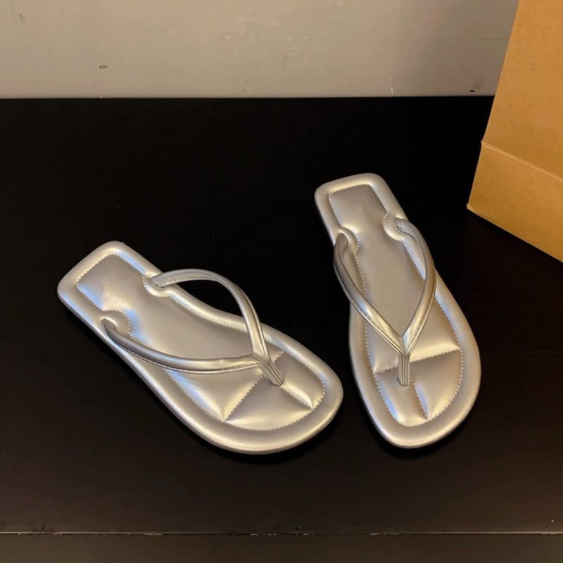 Damen trendige Flip-Flops mit ergonomischem Fußbett und rutschfester Sohle EB