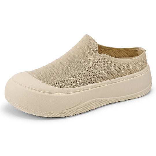 Damen Bequeme Slipper mit atmungsaktiver Strickstruktur EB