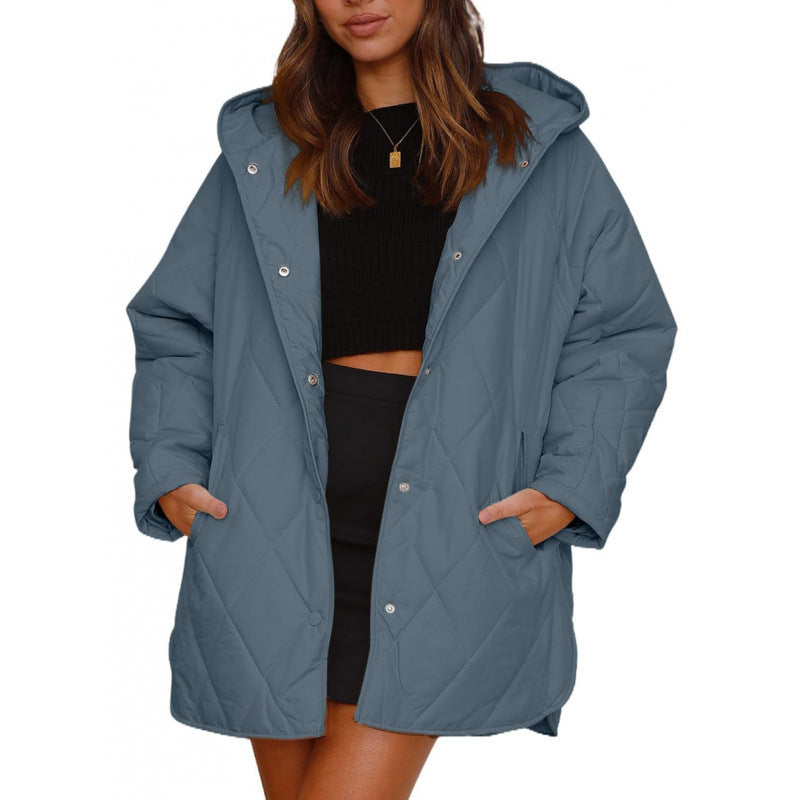 Damen warme Steppjacke mit Kapuze EB