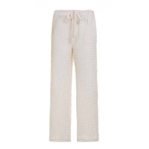 Damen Wickelhose mit elastischem Bund und strukturiertem Gewebe EB