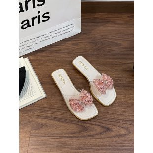 Damen Riemchen-Sandalen mit glamourösen Schleifen und Strass-Applikationen EB