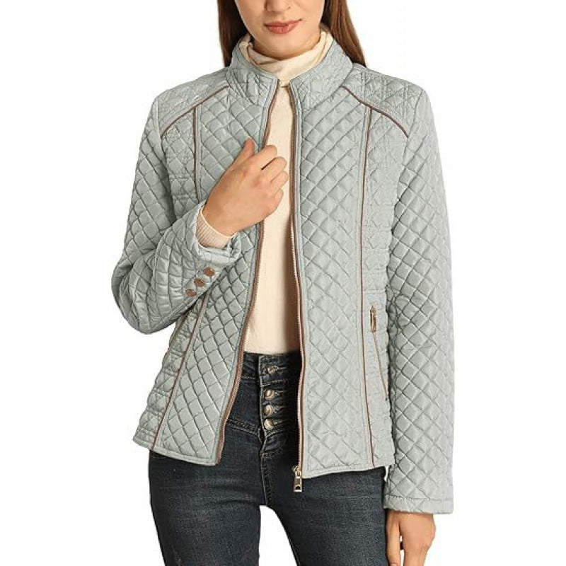 Damen gesteppte Freizeitjacke mit hohem Kragen EB