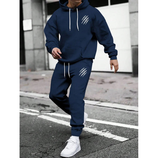 Herren Trainingsanzug mit modernem Grafikdesign und praktischen Taschen EB
