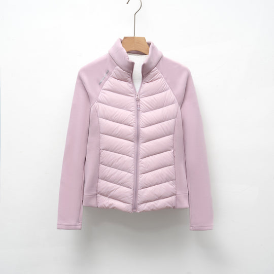 Damen gesteppte Sportjacke mit hohem Kragen und funktionalen Reißverschlusstaschen EB