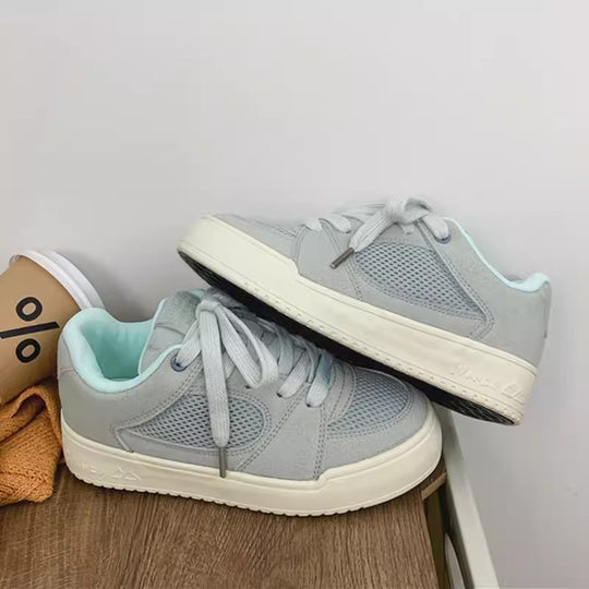 Damen Sneakers mit atmungsaktiven Mesh-Einsätzen und gepolsterter Sohle EB