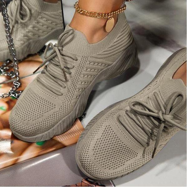 Damen Atmungsaktive Lauf-Sneaker mit elastischem Obermaterial und innovative Sohle EB