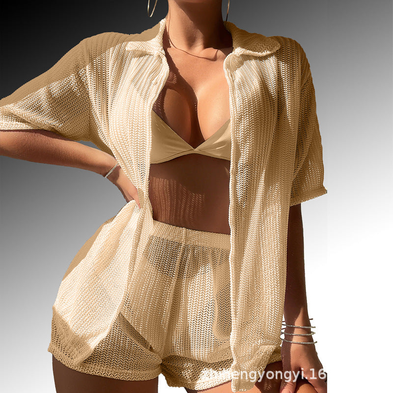 Damen Freizeitanzug mit luftigem Strickdesign EB