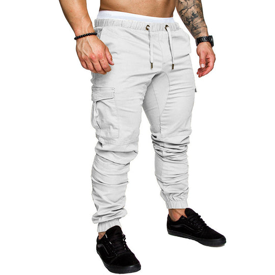 Herren nan Slim-Fit Cargo-Joggerhose mit elastischem Tunnelzug, verstärkten Nähten und Mehrfachtaschen EB