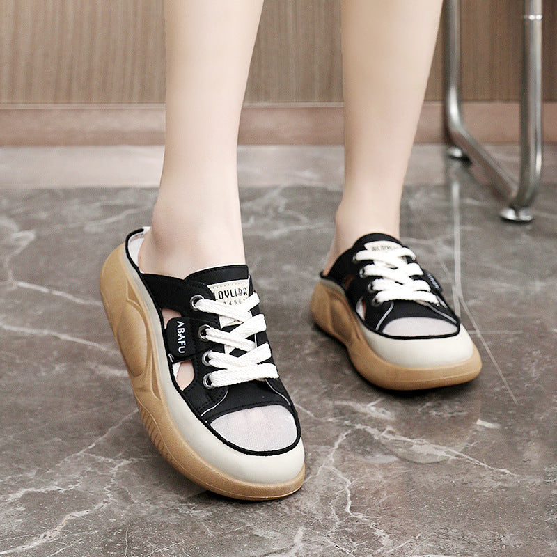 Damen Sneaker Slipper mit atmungsaktiver Mesh-Struktur und bequemer Sohle EB